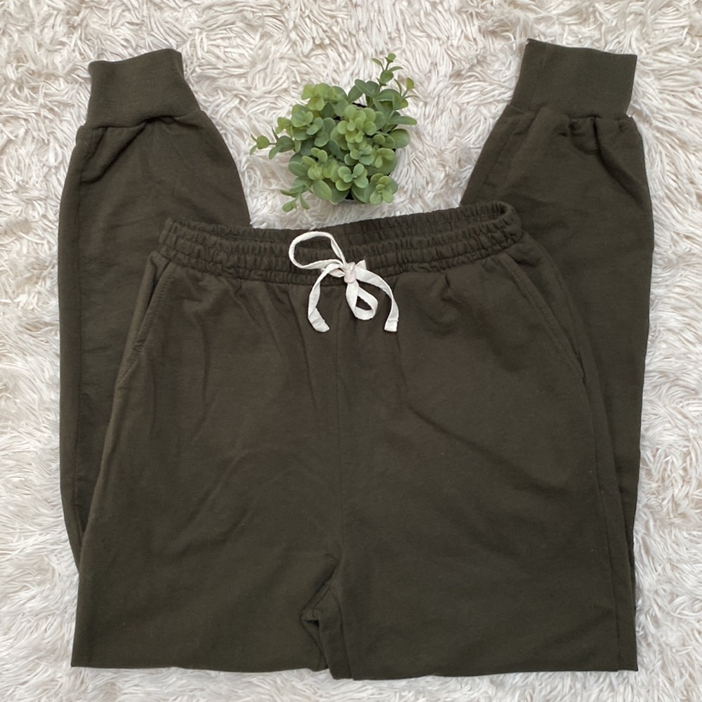 Zenana Drawstring Joggers ๐ Dark Olive - Picture 6 of 10